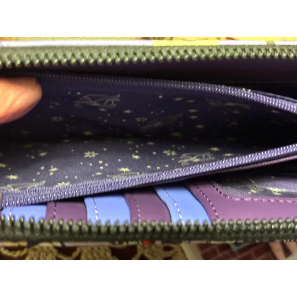 Loungefly Nightmare Before Christmas Women Purple wallet Jack Sally Zero EUC